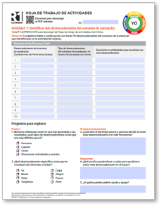 Substance Use (Relapse) Triggers Activity Worksheets (Spanish)