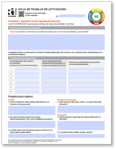Substance Use (Relapse) Triggers Activity Worksheets (Spanish)
