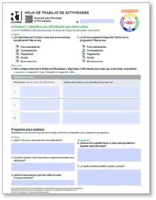 Stages of Change (START) Activity Worksheets (Spanish)