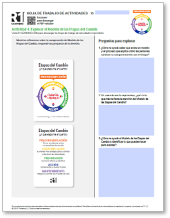 Stages of Change (SUD) Activity Worksheets (Spanish)
