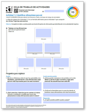 Affirmations Activity Worksheets (Spanish)