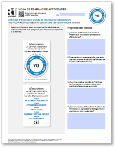 Affirmations Activity Worksheets (Spanish)