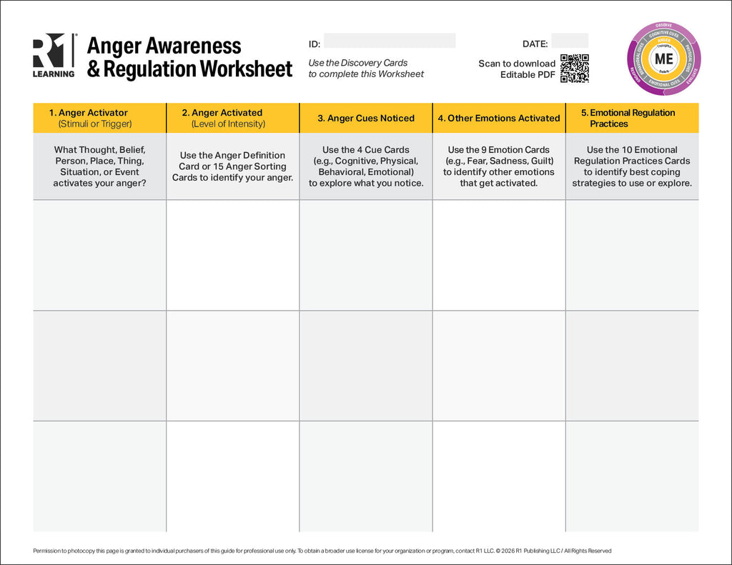 Anger Management Activity Worksheets (English)