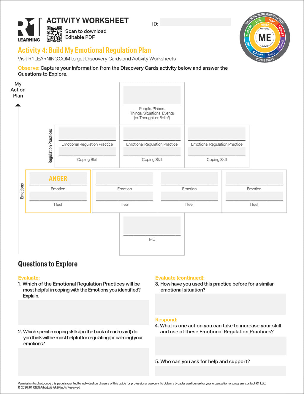 Anger Management Activity Worksheets (English)