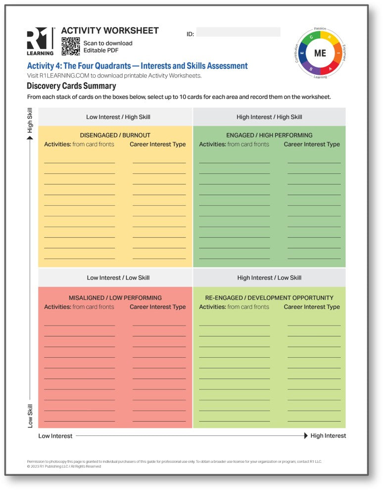 Career Interests Activity Worksheets