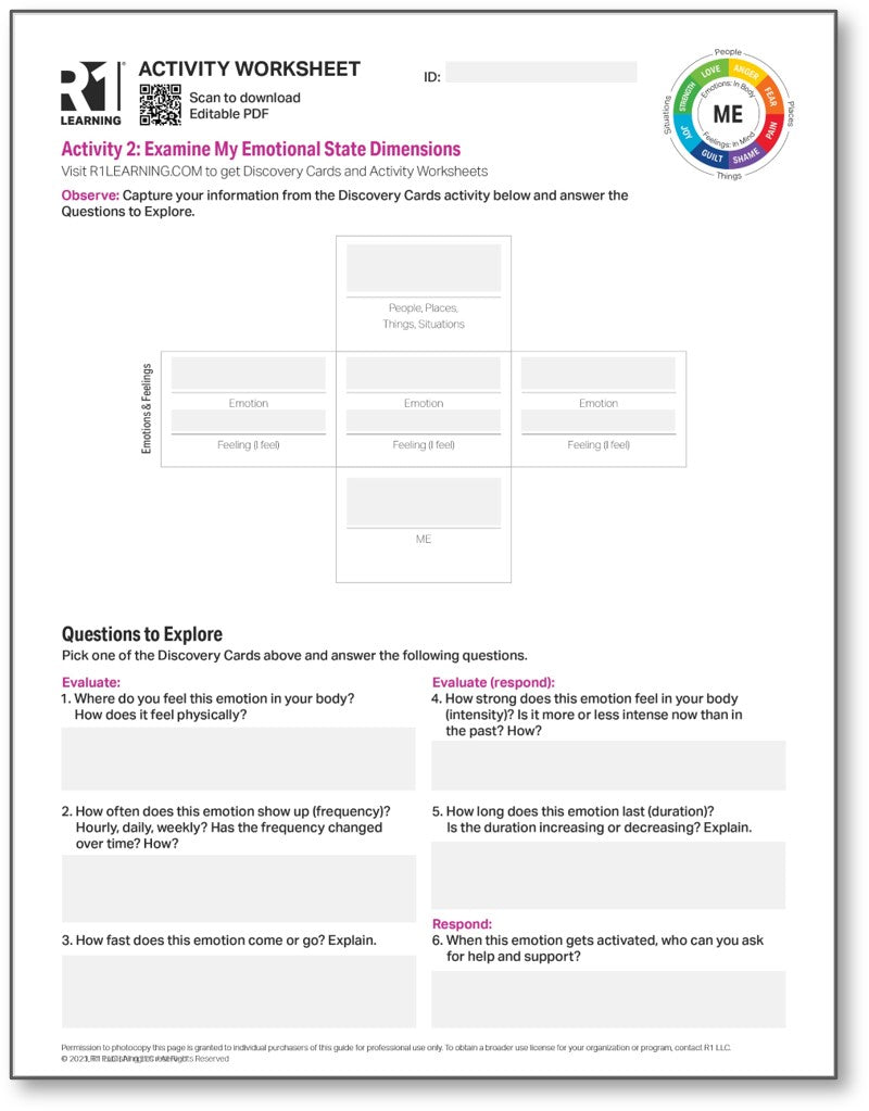 Emotions & Feelings Activity Worksheets