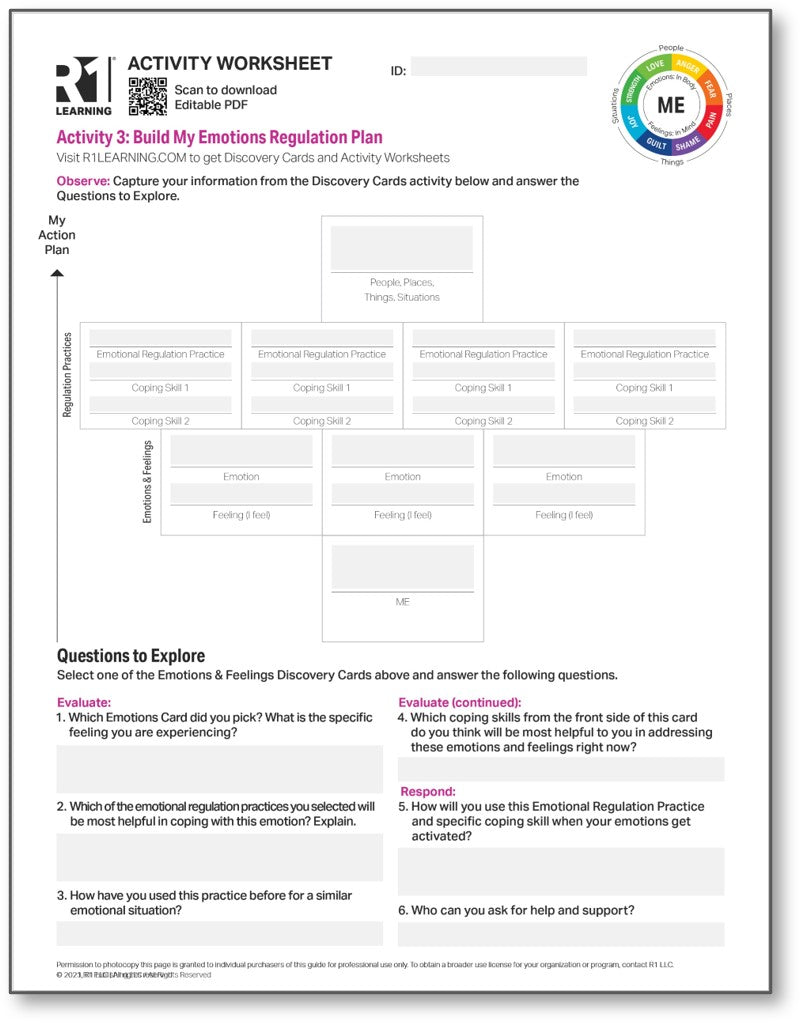 Emotions & Feelings Activity Worksheets