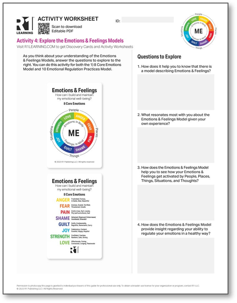 Emotions & Feelings Activity Worksheets