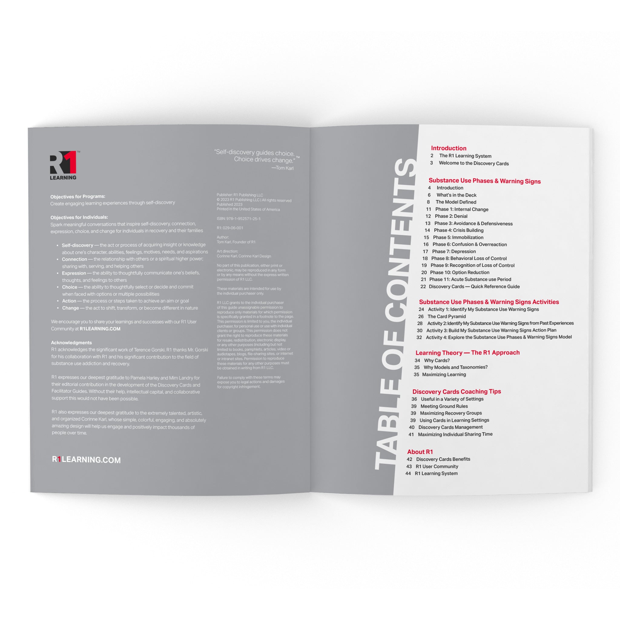 Substance Use (Relapse) Warning Signs Topic Kit — 1 deck