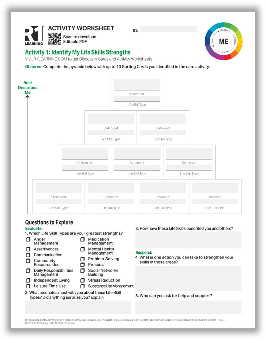 Life Skills Activity Worksheets (R1)