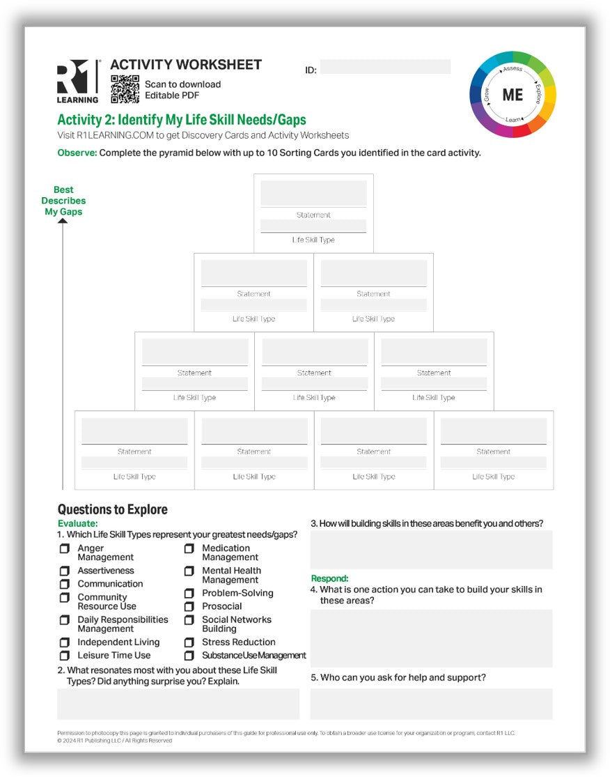 Life Skills Activity Worksheets (R1)