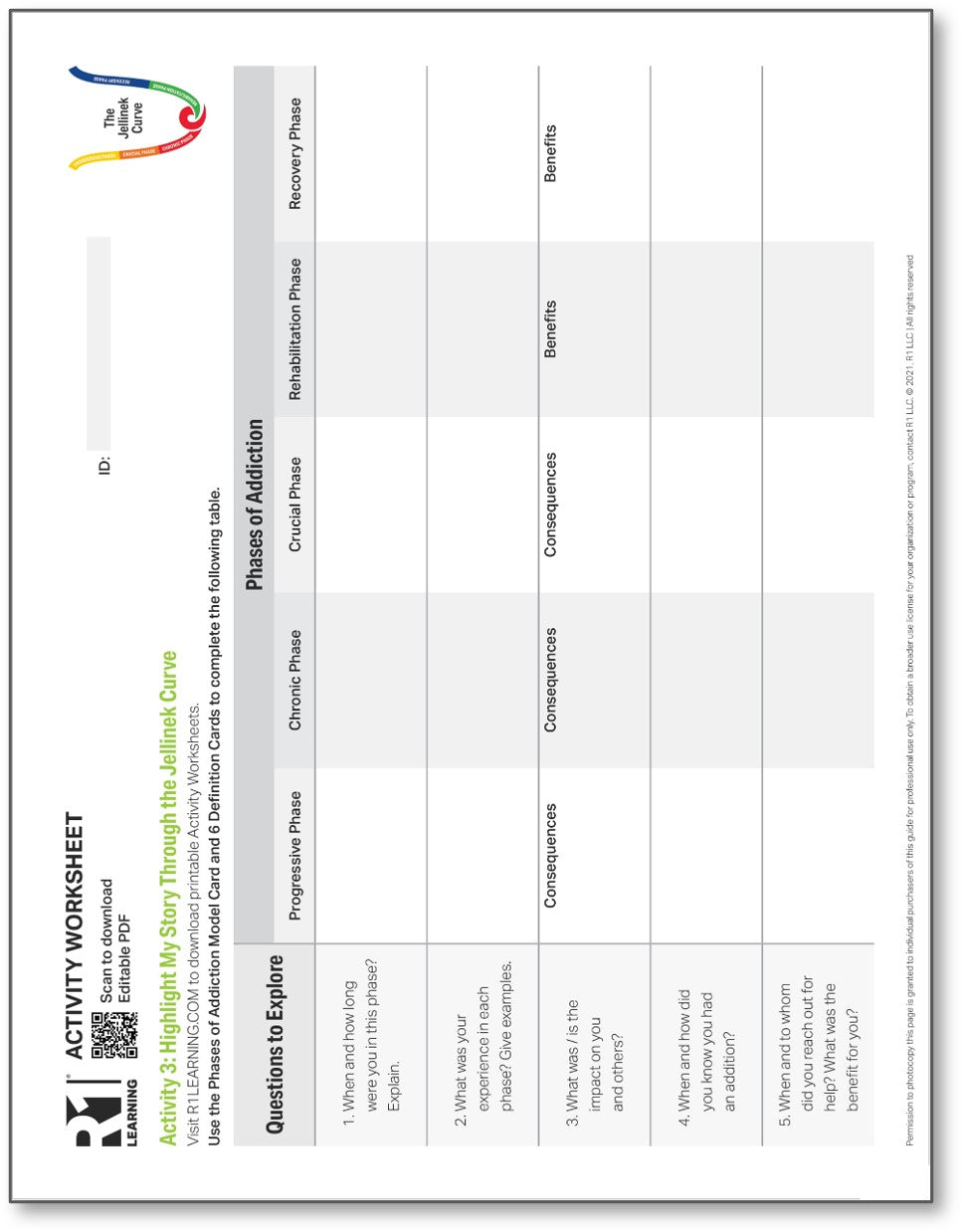Printable Jellinek Chart