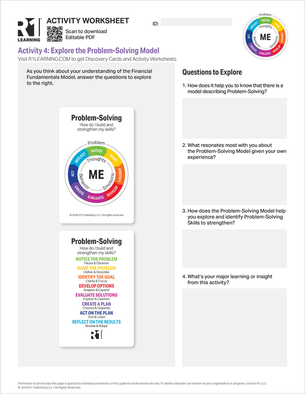 Problem-Solving Activity Worksheets