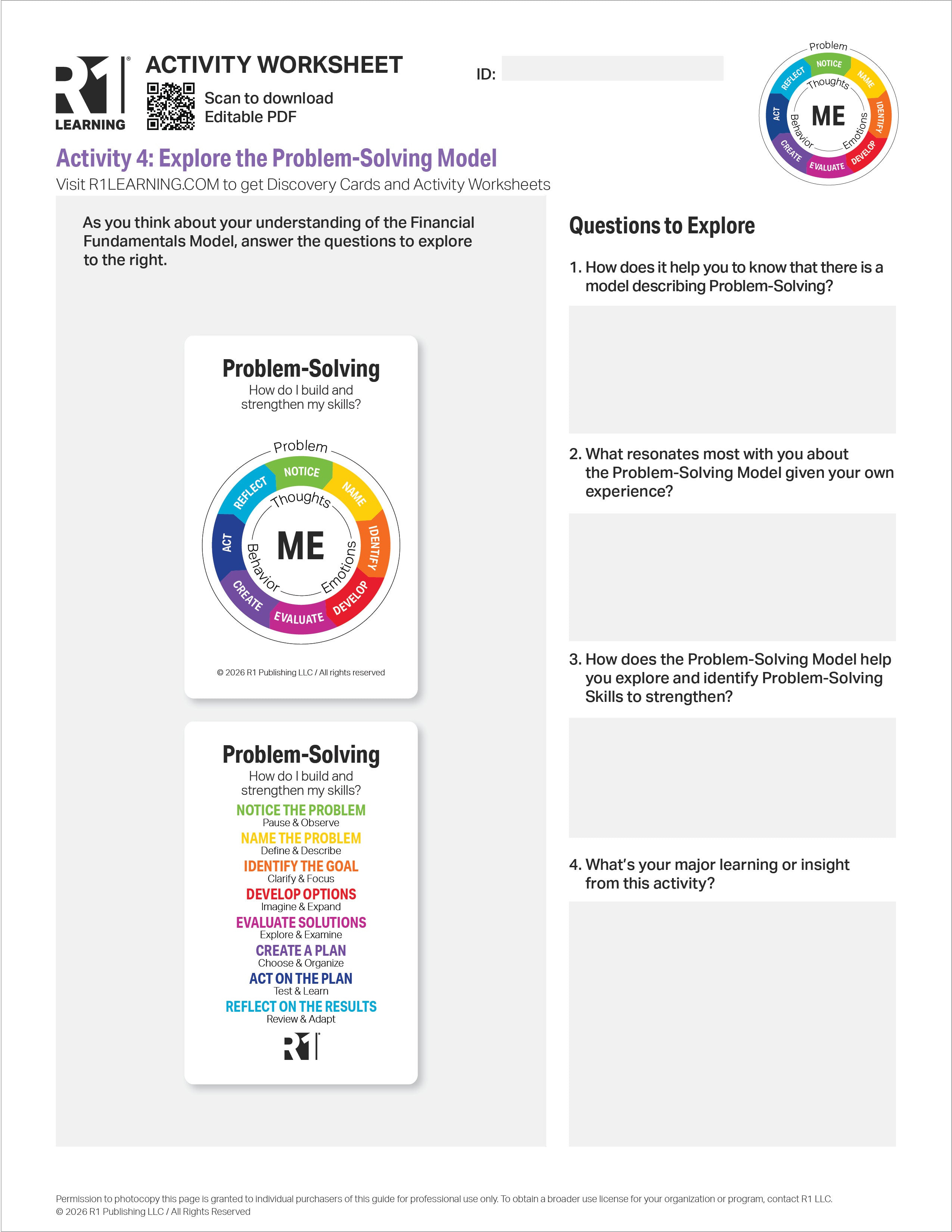 Problem-Solving Activity Worksheets