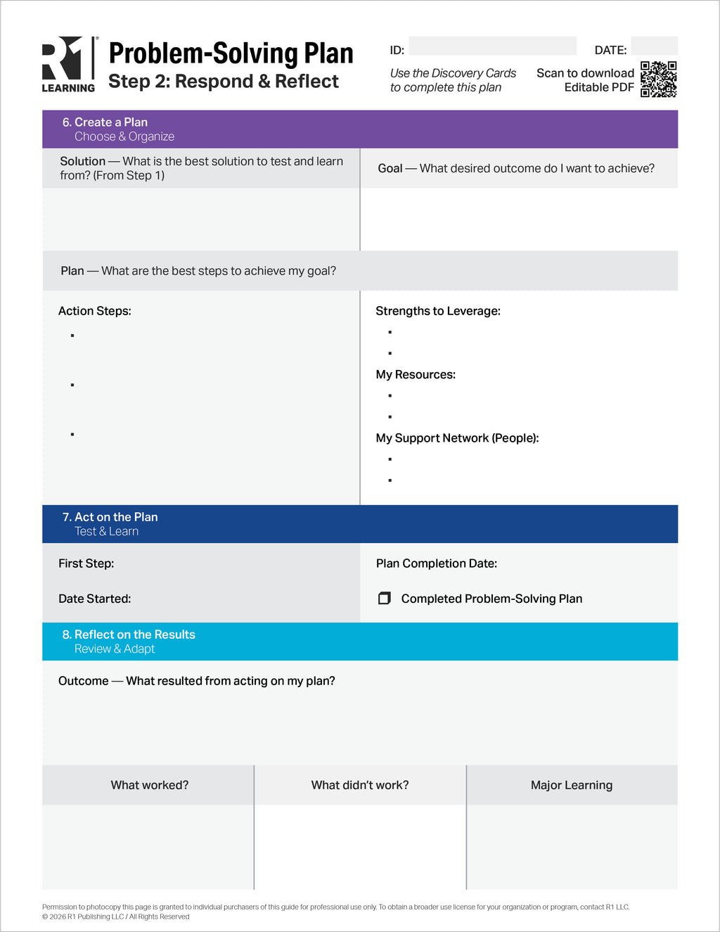 Problem-Solving Activity Worksheets