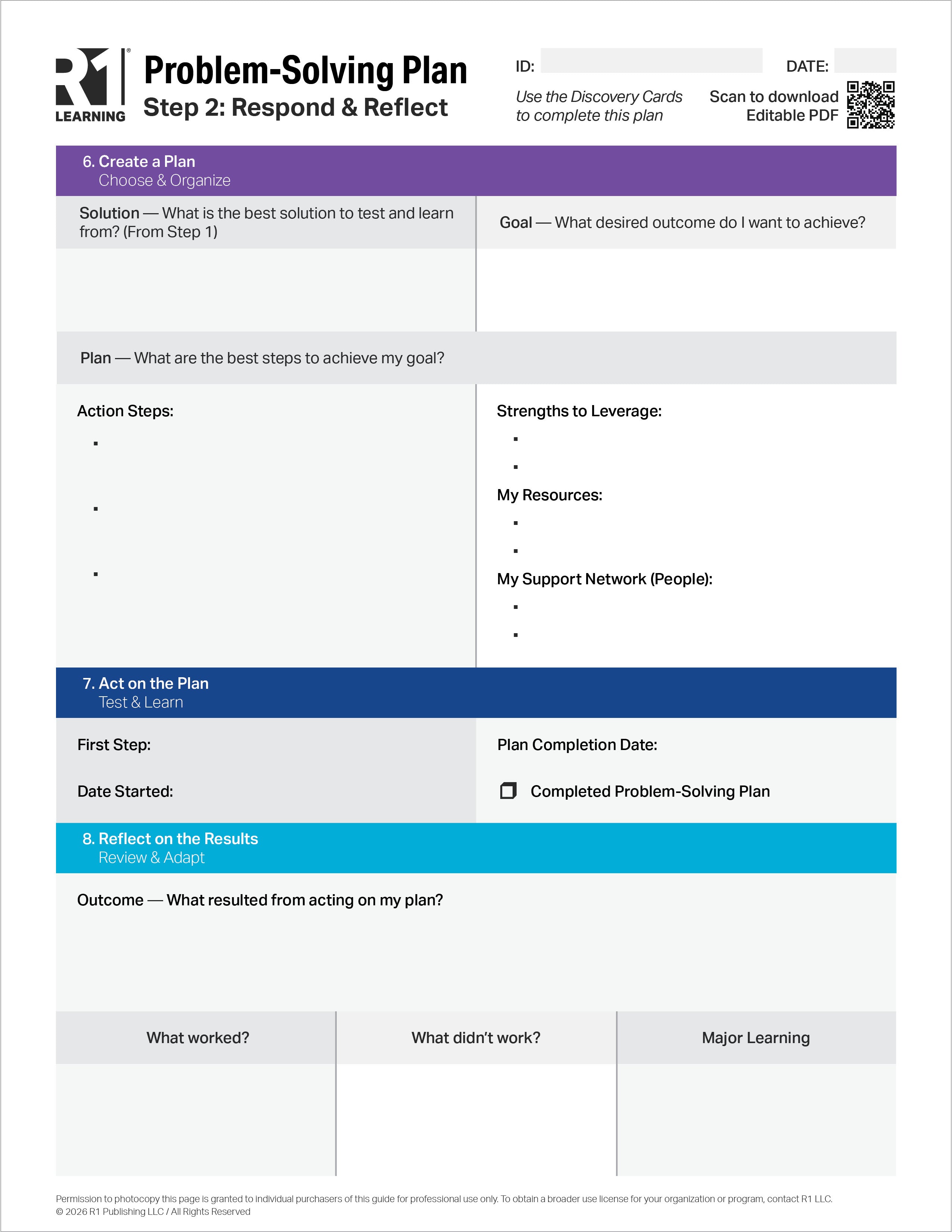 Problem-Solving Activity Worksheets