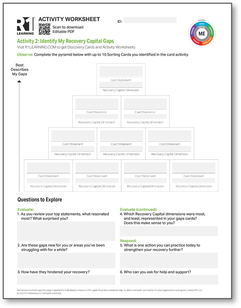 Recovery Capital Activity Worksheets