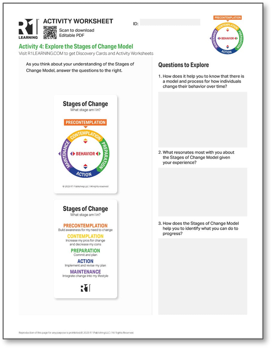 Stages of Change Discovery Cards – R1 Learning, 1815 N Utah, Arlington ...