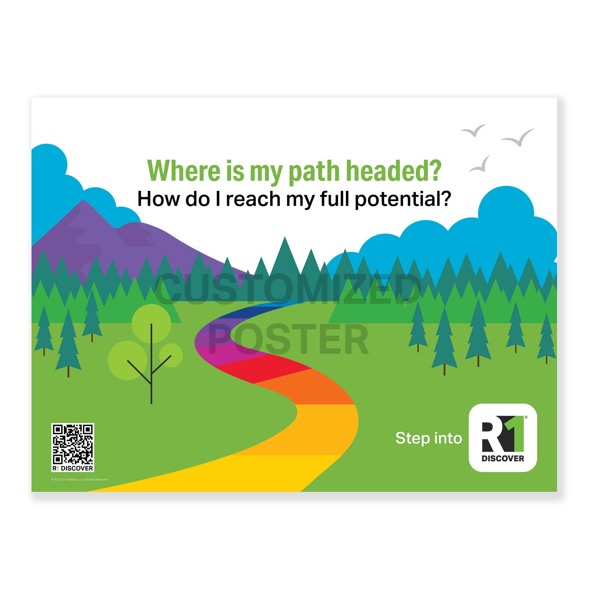 R1 Animated Scene Poster (Mountain Colorful Path)