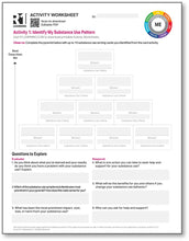 Substance Use Activity Worksheets