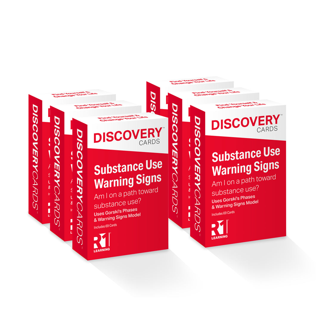 Substance Use (Relapse) Warning Signs Discovery Cards Value Pack — 6 decks
