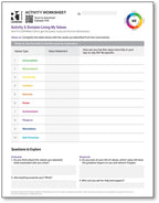 Values Activity Worksheets (English)