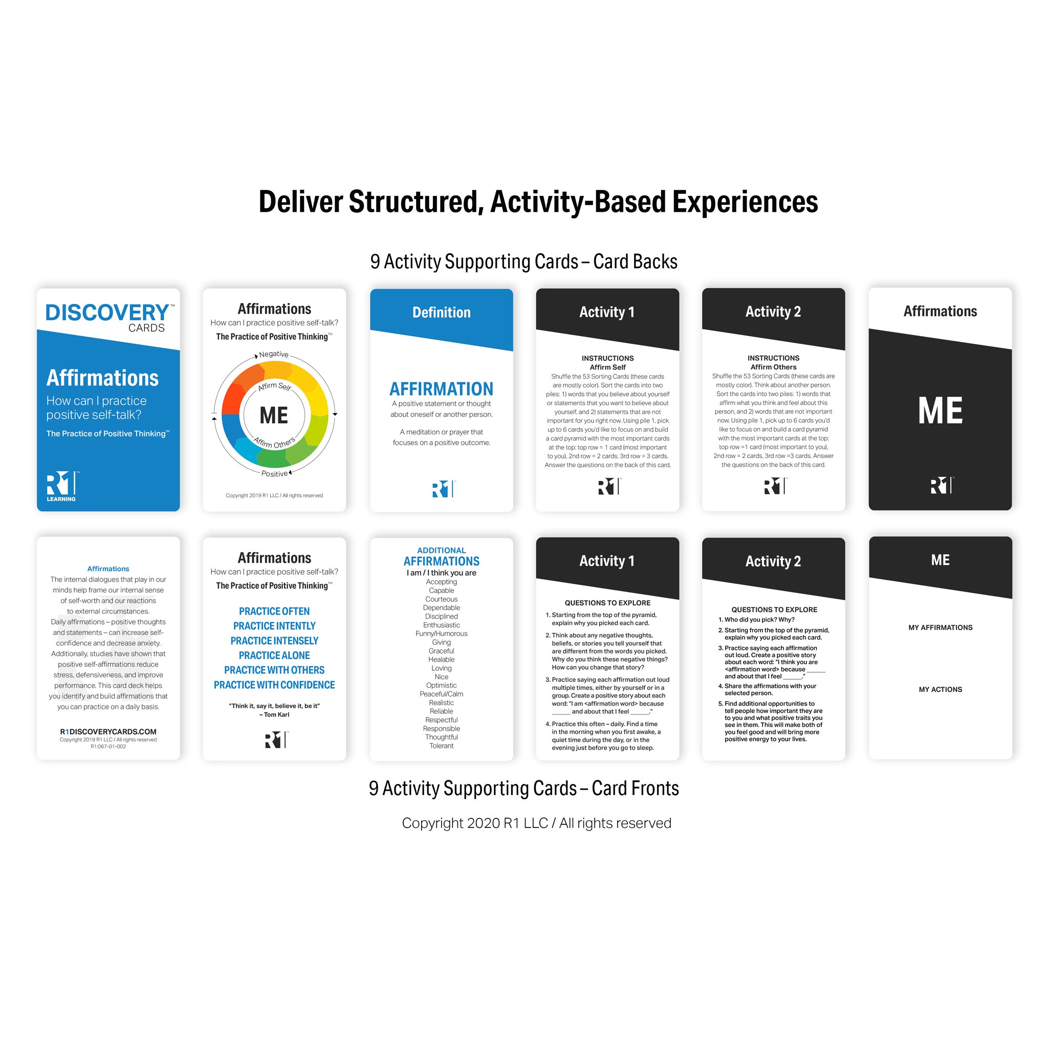 Affirmations Discovery Cards Deck / CCAPP for Consumer Packet for CE