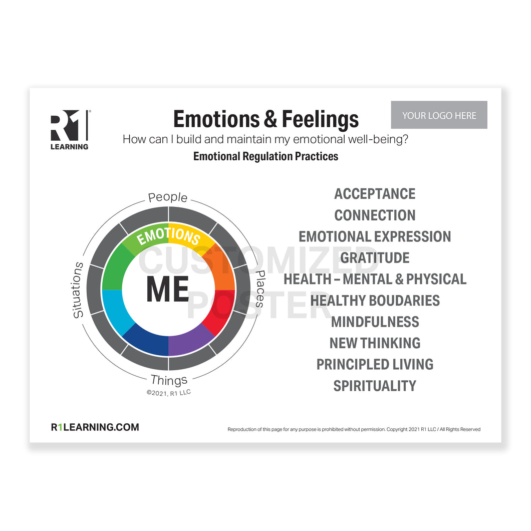 Emotions & Feelings - Emotional Regulation Practices Poster